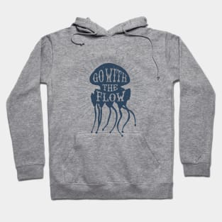 Nautical lettering: go with the flow Hoodie